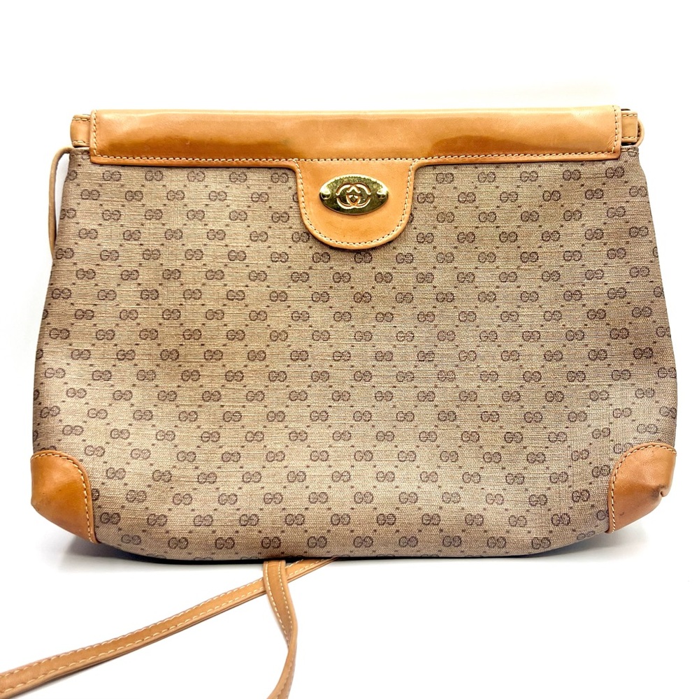 Gucci GG Tan and Brown Monogram Crossbody Bag